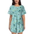 thumbnail image 1 of Kdxio Hawaiian Style Print Pajamas Sets for Women Short-Sleeved Pjs with Lounge Shorts Two Piece Sleepwear S-4XL, 1 of 9