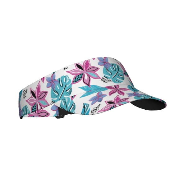 Kdxio Hawaiian Style Print Sun Visor Hat Golf Visor Adjustable Velcro Outdoor Sports Cap for Men Women