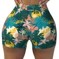 thumbnail image 1 of Kdxio Hawaiian Style Print Workout Shorts for Women Seamless Soft Smooth Gym Yoga Scrunch Active Shorts, 1 of 9
