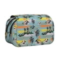thumbnail image 1 of Kdxio Hawaiian Style for Double Compartment Pen Case Oxford Organizer with Zipper Pockets for Students Artists, 1 of 7