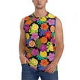 thumbnail image 1 of Kdxio Hawaiian Style for Men's Muscle T-shirt,Sleeveless for Workout Running Athletic Gym Lounge Casual, 1 of 7