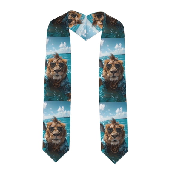 Kdxio Hawaiian Swimming Lion Graduation Stole Class, Graduation Sash, Unisex Adult 36" Academic Commencements-Sharp Corner