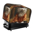 thumbnail image 1 of Kdxio Haystack Meditating Cat Print Toaster Cover Bread Machine Cover Fits for Most Standard 2 Slice Toasters,Keep Toaster Free From Dust And Fingerprint Oven Dustproof Cover, 1 of 7