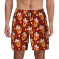 thumbnail image 1 of Kdxio Heart Christmas Hot Cocoa Print Men's Swim Trunks with Compression Liner 7 Inch Inseam Quick Dry Swim Shorts, 1 of 5