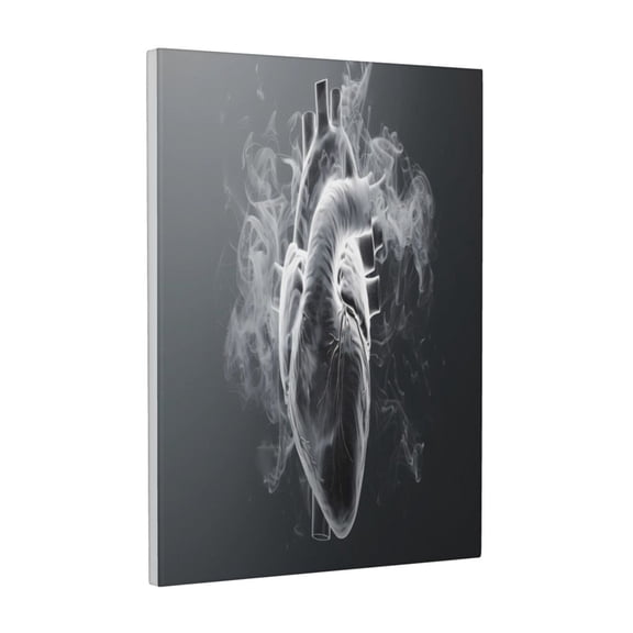 Kdxio Heart Illustration Pattern Canvas Wall Art 12x16 Inches - Waterproof HD Print Solid Wood Frame for Living Room & Bathroom,Vertical