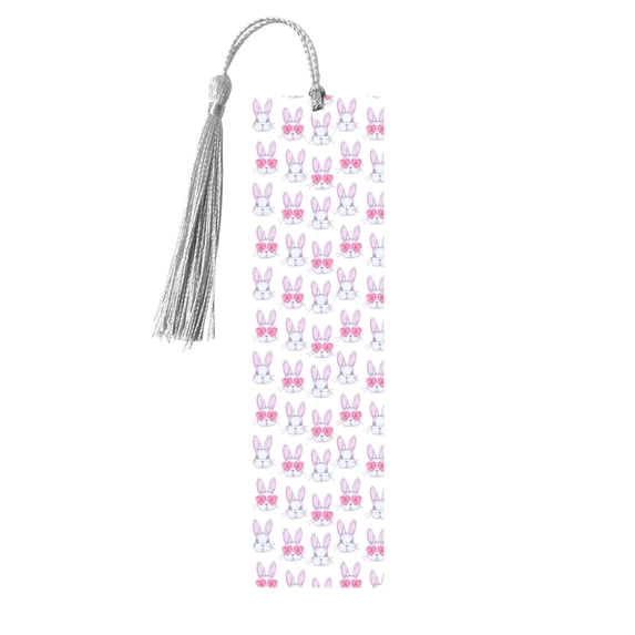 Kdxio Heart Rabbit Print Metal Tassel Bookmarks,Perfect Gift for Art Lovers and Bookworms Metal Bookmarks for Women