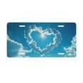 thumbnail image 1 of Kdxio Heart Shaped Cloud License Plate Car Front License Plate Car Decoration Car Accessories Front Tag Plate Standard Size, 1 of 8