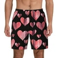 thumbnail image 1 of Kdxio Hearts Print Men's Swim Trunks with Compression Liner 7 Inch Inseam Quick Dry Swim Shorts, 1 of 5