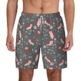 thumbnail image 1 of Kdxio Hedgehogs And Flowers1 Print Men'S Swim Trunks With Compression Liner 7 Inch Inseam Quick Dry Swim Shorts, 1 of 7