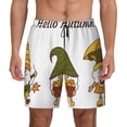 thumbnail image 1 of Kdxio Hello Autumn Print Men's Swim Trunks with Compression Liner 7 Inch Inseam Quick Dry Swim Shorts, 1 of 5