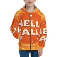 thumbnail image 1 of Kdxio Hello Fall 1 Pattern Kids Boys Girls Zip Up Hoodie 3D Printed Hooded Sweatshirt Hoody Coat with Pocket 7-12 Y-Small, 1 of 6