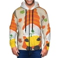 thumbnail image 1 of Kdxio Hello Fall Gnomes 1 Print Men Hoodies Casual Hoodies for Men with Zip Pockets Full Zip Long Sleeve Sweatshirt Sports Hooded Jacket-X-Large, 1 of 5
