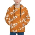 thumbnail image 1 of Kdxio Hello Fall Pattern Boys Athletic Unisex Boys Girls Hoodie with Pocket Sweatshirts-X-Large, 1 of 6