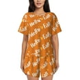 thumbnail image 1 of Kdxio Hello Fall Print Pajamas Sets for Women Short-Sleeved Pjs with Lounge Shorts Two Piece Sleepwear S-4XL, 1 of 5