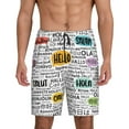 thumbnail image 1 of Kdxio Hello Print Mens Sleep Shorts Bottoms Soft Comfy Pajama Wear Pants with Drawstring Pockets, 1 of 7