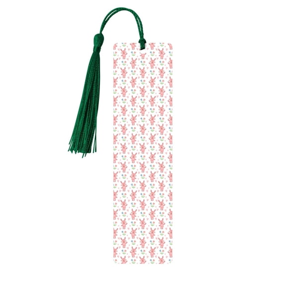 Kdxio Hello Rabbit Print Metal Tassel Bookmarks,Perfect Gift for Art Lovers and Bookworms Metal Bookmarks for Women