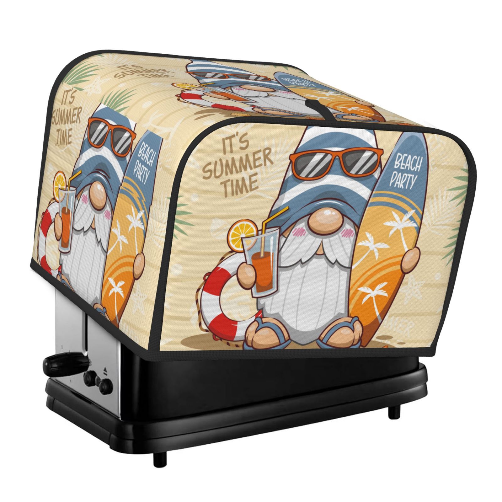 Kdxio Hello Summer Cute Gnome Print Toaster Cover Bread Machine Cover