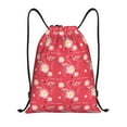 thumbnail image 1 of Kdxio Hello Summer Flamingo Print Drawstring Backpack Bag,Waterproof Draw String Back Sack, Gym Drawstring Bags Swim Bag For Unisex, 1 of 9