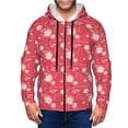 thumbnail image 1 of Kdxio Hello Summer Flamingo Print Men Hoodies Casual Hoodies for Men with Zip Pockets Full Zip Long Sleeve Sweatshirt Sports Hooded Jacket-3X-Large, 1 of 5