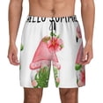 thumbnail image 1 of Kdxio Hello Summer Gnome Print Men's Swim Trunks with Compression Liner 7 Inch Inseam Quick Dry Swim Shorts, 1 of 5