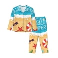 thumbnail image 1 of Kdxio Hello Summer1 Women's Pajama Sets Long Sleeve Button Down Sleepwear Nightwear Soft Pjs Lounge Sets-XX-Large, 1 of 7
