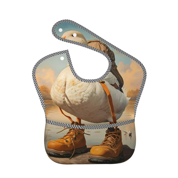 Kdxio Hiking Duck Bibs For Babies, Baby Bibs for Eating, Toddler Bibs, Waterproof Bibs, Feeding Bibs, for Toddlers, Boys, Girls