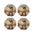 thumbnail image 1 of Kdxio Hiking Duck Funny Coasters,4 Pcs Leather Coasters,Housewarming Gifts,Protect Furniture from Water Marks Scratch and Damage, 1 of 6