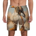 thumbnail image 1 of Kdxio Hiking Duck Print Men's Swim Trunks with Compression Liner 7 Inch Inseam Quick Dry Swim Shorts, 1 of 5