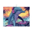 thumbnail image 1 of Kdxio Hip-Hop DJ Dolphin for Dish Drying Mat,24*18 inch Absorbent Dish Drainer Kitchen Counter,Large Size Dish Drying Pad for Countertops,Draining Racks, 1 of 1