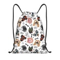 thumbnail image 1 of Kdxio Hip Hop Dog Print Drawstring Backpack Bag,Waterproof Draw String Back Sack, Gym Drawstring Bags Swim Bag For Unisex, 1 of 9