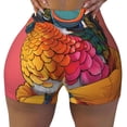 thumbnail image 1 of Kdxio Hip Hummingbird In Jacket Print Workout Shorts for Women Seamless Soft Smooth Gym Yoga Scrunch Active Shorts, 1 of 5