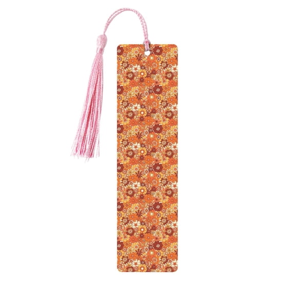 Kdxio Hippie Flower Print Metal Tassel Bookmarks,Perfect Gift for Art Lovers and Bookworms Metal Bookmarks for Women