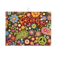 thumbnail image 1 of Kdxio Hippie Peace Love for Dish Drying Mat,24*18 inch Absorbent Dish Drainer Kitchen Counter,Large Size Dish Drying Pad for Countertops,Draining Racks, 1 of 9