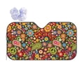 thumbnail image 1 of Kdxio Hippie Peace Love Print Front Windshield Sun Shade,Folding Auto Sunshade for Car Truck SUV-Small, 1 of 7