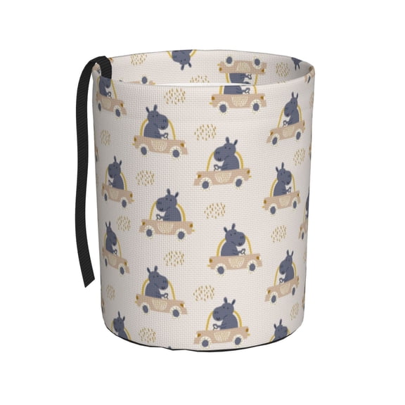 Kdxio Hippos Driving A Car Car Trash Can Garbage Car Accessories Trash Can Car Waste Bin for for Driver and Passenger Any Vehicle