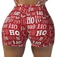 thumbnail image 1 of Kdxio Ho Funny Christmas Print Workout Shorts for Women Seamless Soft Smooth Gym Yoga Scrunch Active Shorts, 1 of 1