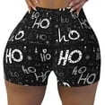 thumbnail image 1 of Kdxio Ho-Ho-Ho 2 Print Workout Shorts for Women Seamless Soft Smooth Gym Yoga Scrunch Active Shorts, 1 of 5