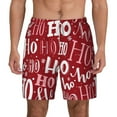 thumbnail image 1 of Kdxio Ho Pattern Funny Christmas Print Men'S Swim Trunks With Compression Liner 7 Inch Inseam Quick Dry Swim Shorts, 1 of 7