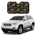 thumbnail image 1 of Kdxio Hohey Bee Golden Embroidery Print Windshield Sun Shade, Foldable Sun Blocker for Car,Truck,SUV Automotive Interior Sun Protection,Reflective Shade for Front Windshield(Medium), 1 of 7