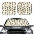 thumbnail image 1 of Kdxio Hohey Bee Golden2 Print 2-Piece Sun Shade Front Windshield - Foldable Car Front Window Sunshades For Most Sedans Suv Truck, 1 of 6