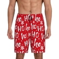 thumbnail image 1 of Kdxio Hohoho Print Mens Sleep Shorts Bottoms Soft Comfy Pajama Wear Pants with Drawstring Pockets, 1 of 5