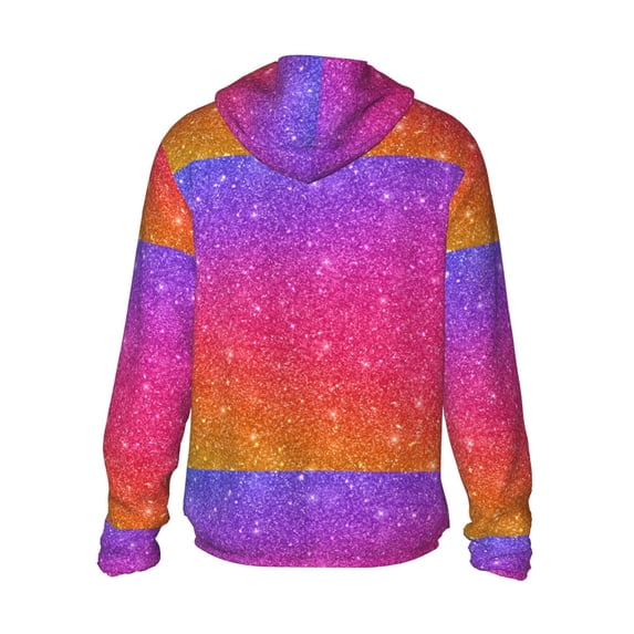 Kdxio Holiday Shiny Print Women Men Sun Protection UPF 50+ Jackets Zip Up Long Sleeve Hoodie Hiking Lightweight with Pockets