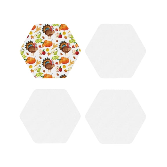 Kdxio Holiday Thanksgiving Turkey Apple Family Dinner Funny Coasters,4 Pcs Leather Coasters,Housewarming Gifts,Protect Furniture From Water Marks Scratch And Damage