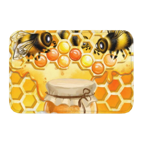 Kdxio Honey Bee,16" x 24", Non-Slip Front Door Mats,Outdoor Welcome Mat Washable