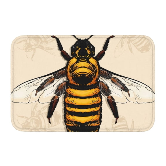Kdxio Honey Bee,16" x 24", Non-Slip Front Door Mats,Outdoor Welcome Mat Washable