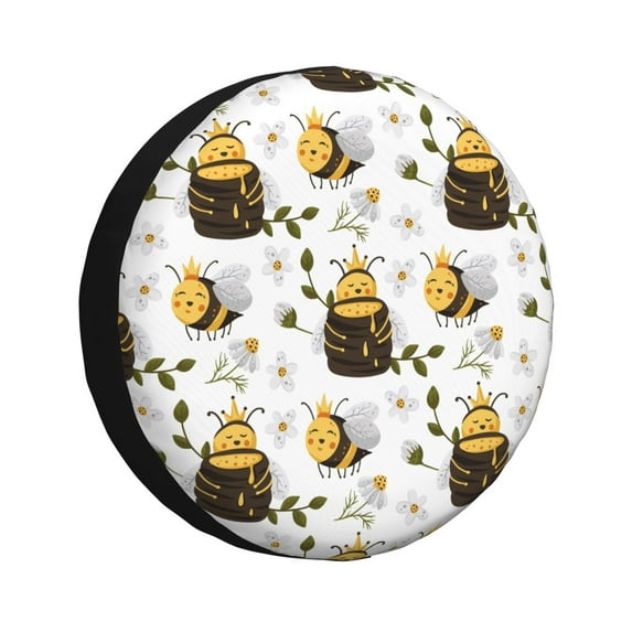 Kdxio Honey Bee Insect for Tire Cover Wheel Protectors Tyre Covers Weatherproof Wheel Covers Universal Fit for Trailer Rv SUV Truck Camper Travel Trailers 17 inch