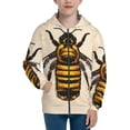 thumbnail image 1 of Kdxio Honey Bee Pattern Kids Boys Girls Zip Up Hoodie 3D Printed Hooded Sweatshirt Hoody Coat with Pocket 7-12 Y-Medium, 1 of 6