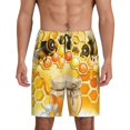 thumbnail image 1 of Kdxio Honey Bee Print Mens Sleep Shorts Bottoms Soft Comfy Pajama Wear Pants with Drawstring Pockets, 1 of 7