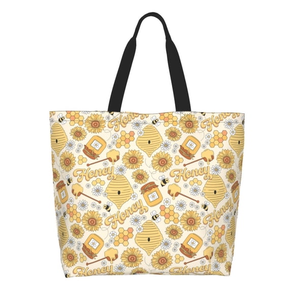 Kdxio Honey Honeycomb Casual Tote Bags Women Big Capacity Shoulder Bag for Women Travel Shoulder Bags Handbags