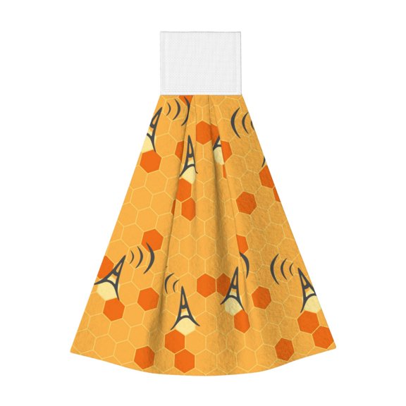 Kdxio Honeycomb Hand Towel with Loop Hanging Towel Absorbent Tie Towels for Kitchen Tea Bar Bathroom Decor